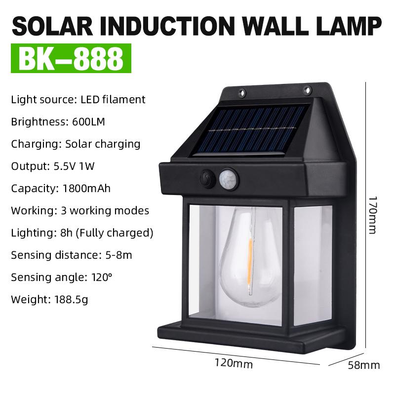 600LM Solar Charging Induction LED Night Light Living Waterproof Super Bright Auto On/OFF No Electricity Required Solar Wall Lamp