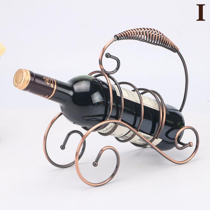 Creative Metal Wine Rack Vintage Wine Bottle Storage And Glass Holder Bar Home Decoration Display Stand