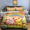 Комплект постельного белья с принтом покемона Джигглипаффа, пододеяльник, 1 пододеяльник, 2 наволочки, комплект постельного белья для взрослых и детей, роскошный подарок на день рождения