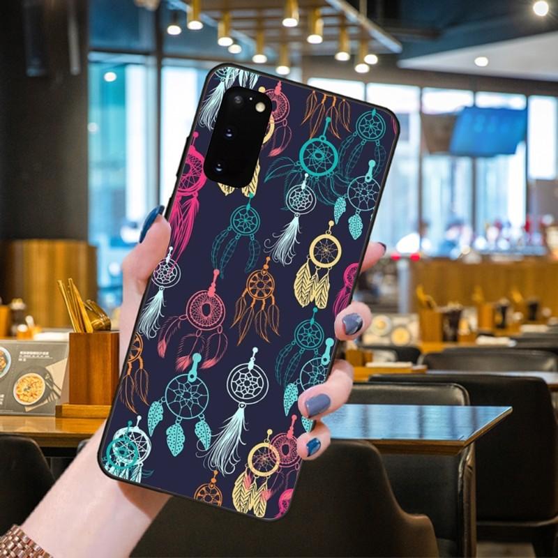 Чехол для телефона «Ловец снов» «Ловец снов» для Samsung Galaxy S6 S7 S8 S9 S10 S21 S22 Plus, ультрамягкий черный чехол для телефона