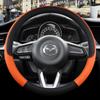 Для Mazda CX-3 CX3 2014 ~ 2023 Автомобильный чехол на руль, 9 цветов, искусственная кожа, нескользящая решетка, дизайн, автоаксессуары