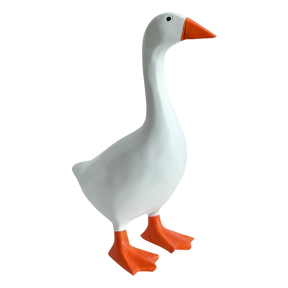 Милая статуэтка утки, держатель для ключей, кавайная магнитная фигурка глупого гуся, милая статуэтка гуся из смолы, подарки на новоселье для женщин и мужчин