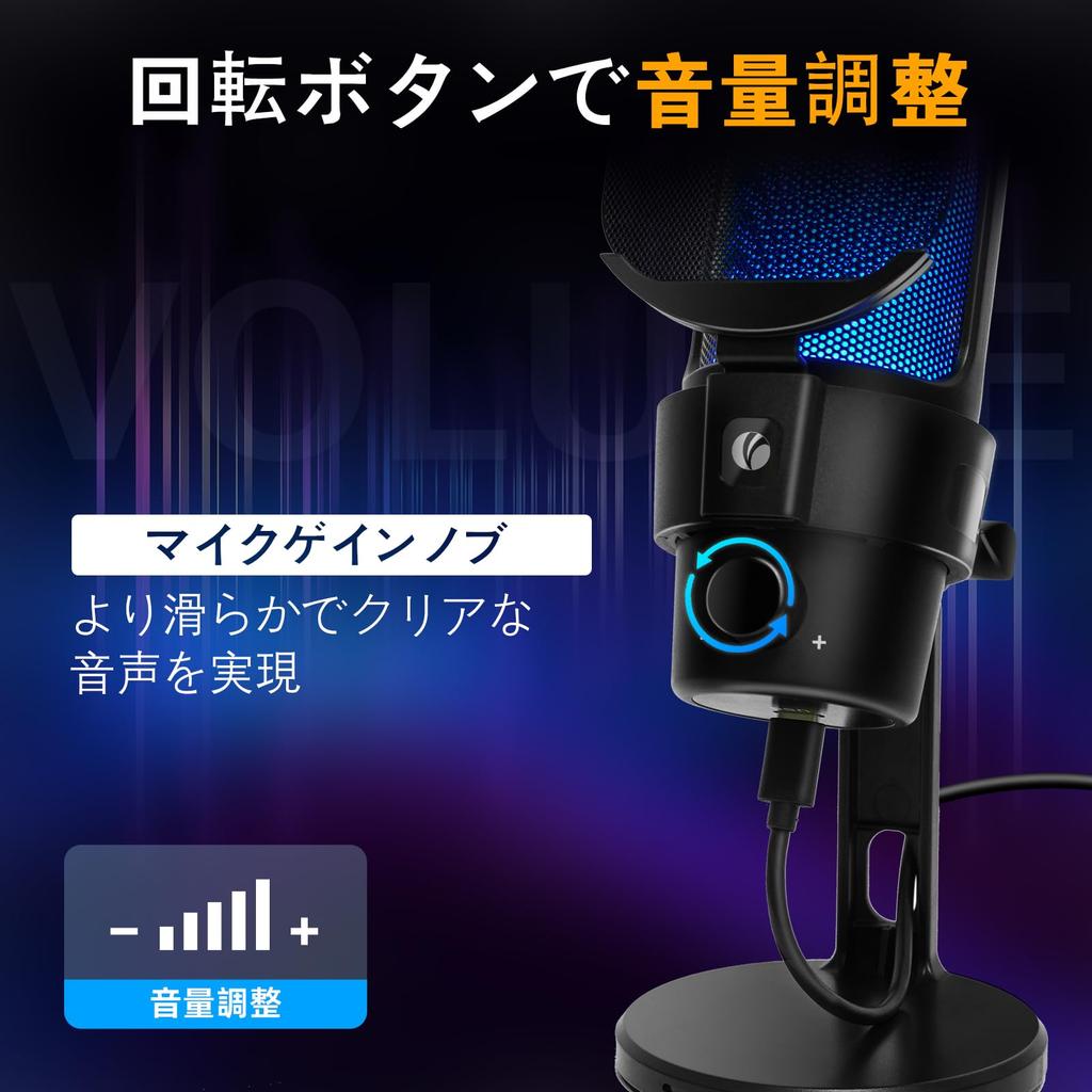 USB Конденсаторный Игровой Микрофон для ПК с RGB-подсветкой, Сенсорным Отключением Звука, Шумоподавлением, Однонаправленным Звукоснимателем, Записью, Поп-фильтром и Микрофоном