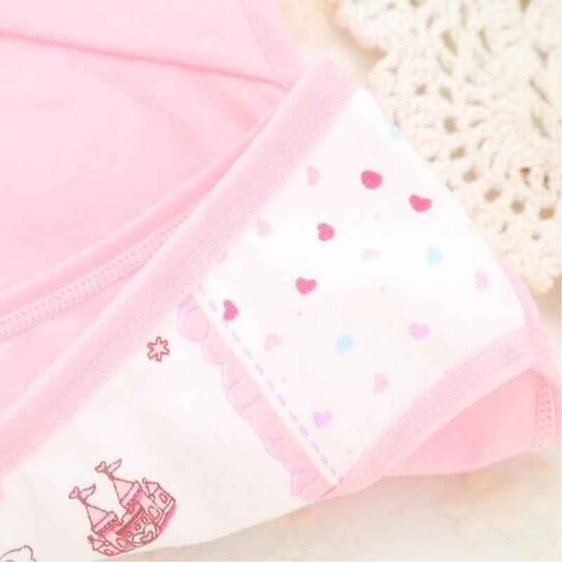 4Pc Cotton Panties Girls Short Briefs Baby Underwear Panties