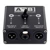 ABUO-1 Переключатель аудиосигнала XLR 2 входа 1 выход Переключатель источника аудиосигнала XLR для микрофона, звуковой карты, микшера 2 штекера XLR 1 гнездо 6.5+XLR