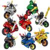 8PCS Ninja Minifigures Motocycle Building Blocks Ninja Motor Doll Kids Gift Toys Ninja Go Toy for Boy