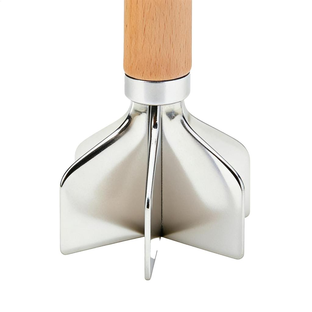 Ground Beef Masher Food Grinder With Wooden Handle Non-Stick Food Masher For Meat Vegetable Potato Chicken Beef Nut Kitchen Home