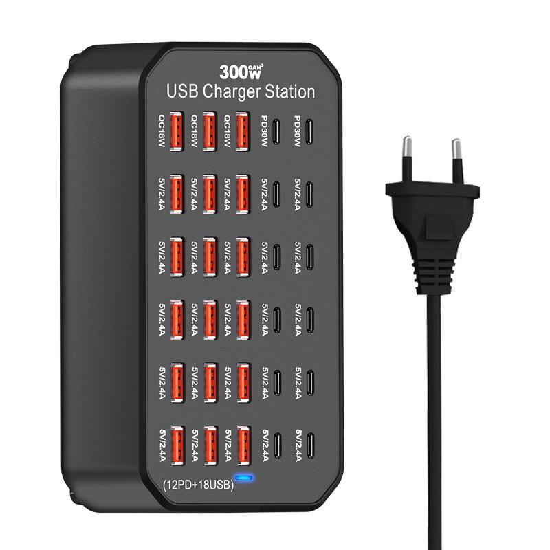 30-портовая USB-станция для быстрой зарядки с поддержкой PD