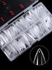 500pcs/box Stiletto Nail Tips Transparent False Press On Acrylic Nails Mixed Size Fake Nails DIY Manicure Extension Tools