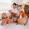Cute Simulation Mother and Son Lion Tiger Doll Plush Toy Leopard Doll Children Companionship Soothing Doll