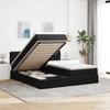 Ottoman Bed with Mattress Black 180x200 cm Velvet