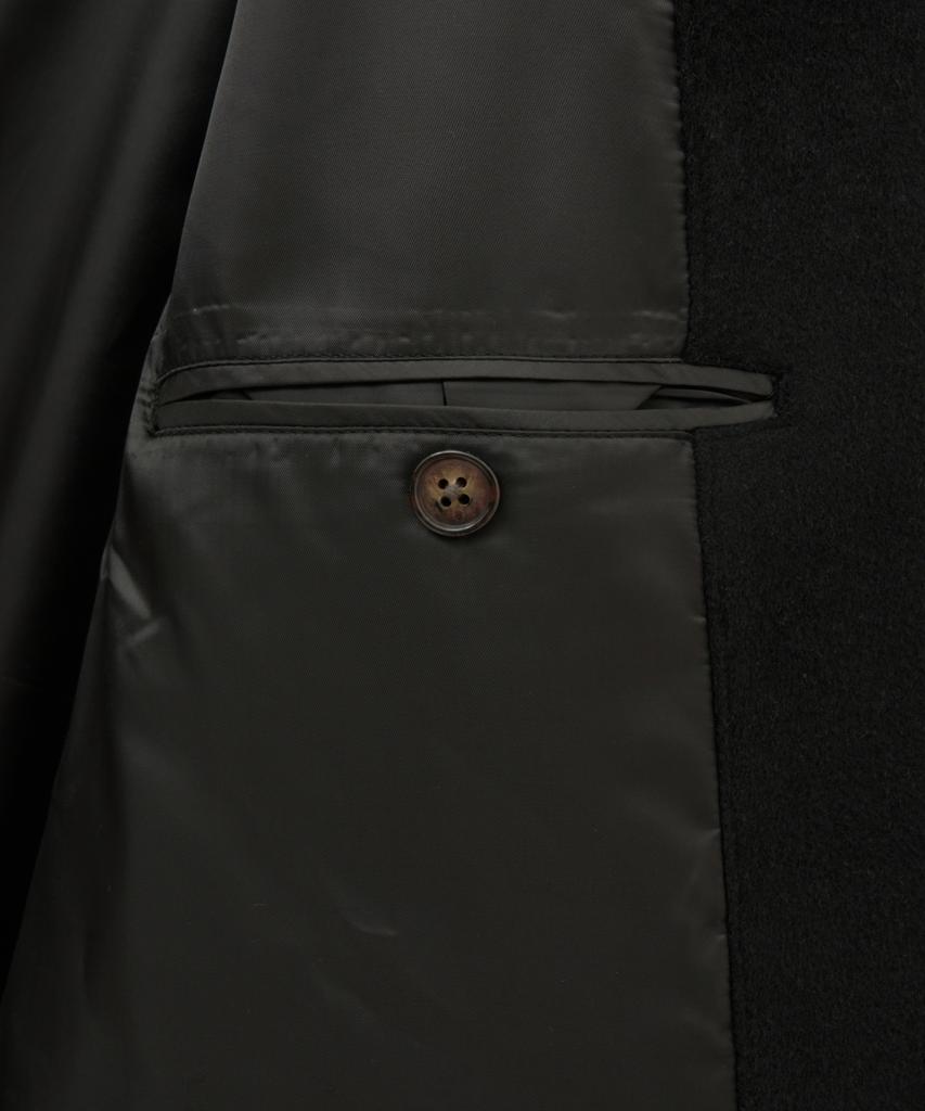 Satur Cashmere Wool Blend Mac Coat Black