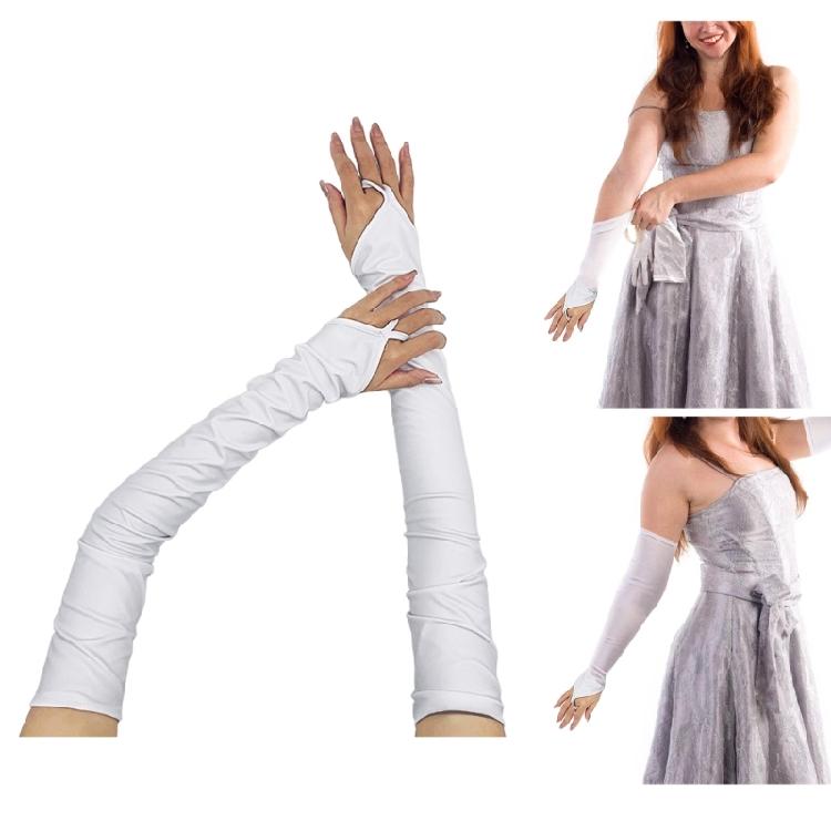 Перчатки из ПУ кожи для официальных мероприятий, перчатки для вечеринок, элегантные перчатки для ночного клуба, перчатки для выступлений взрослых, длинные перчатки без пальцев