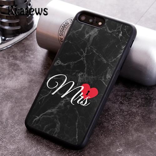 Krajews KING QUEEN CROWN MR MRS Phone Case For iPhone 17 Air 16 15 14 11 12 13 Pro MAX Plus cover shell coque
