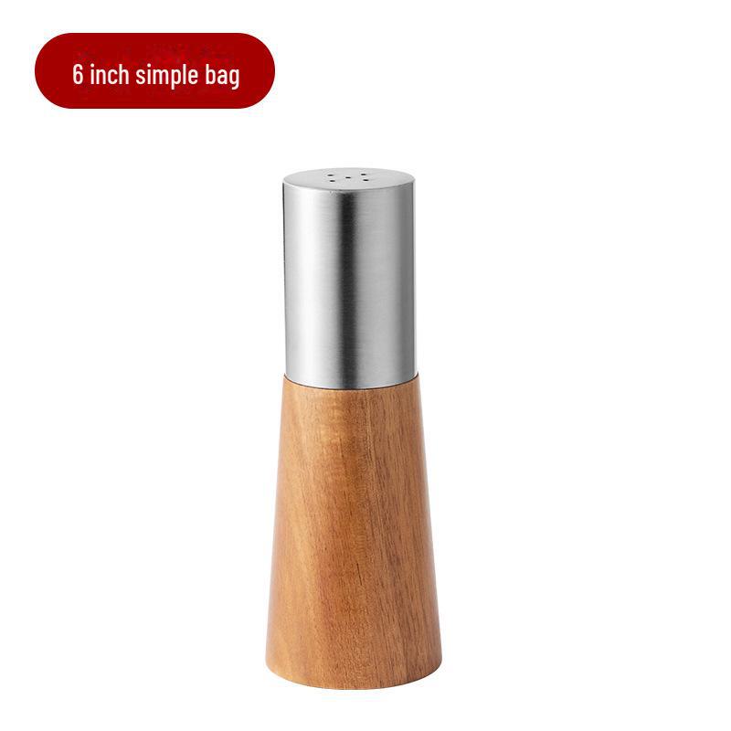 Набор из нержавеющей стали и дерева: перечница и солонка с керамическим сердечником