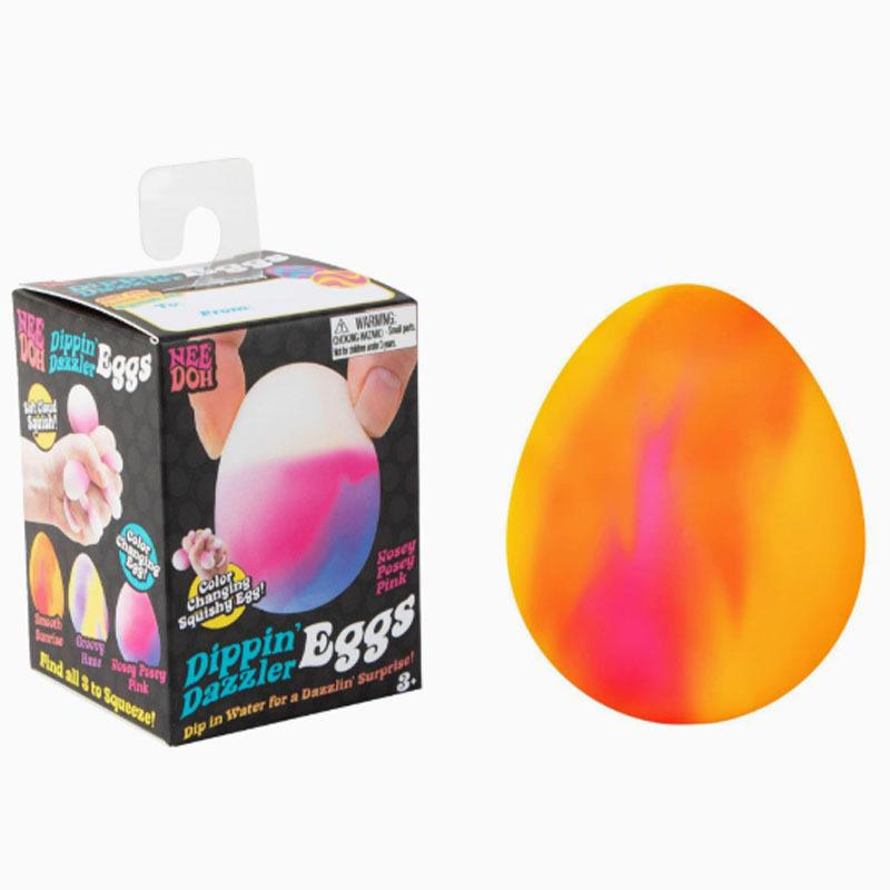 Новый Nee Doh Dippin Dazzler Яйцо Меняющее Цвет Погружение в Воду Пасхальная Мягкая Сжимаемая Игрушка для Снятия Стресса Расслабление Рук Снятие Тревоги