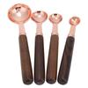 4PCS Set Stainless Steel Measuring Spoon Set Rose Gold Kitchen Baking Tool  For Kitchen Baking