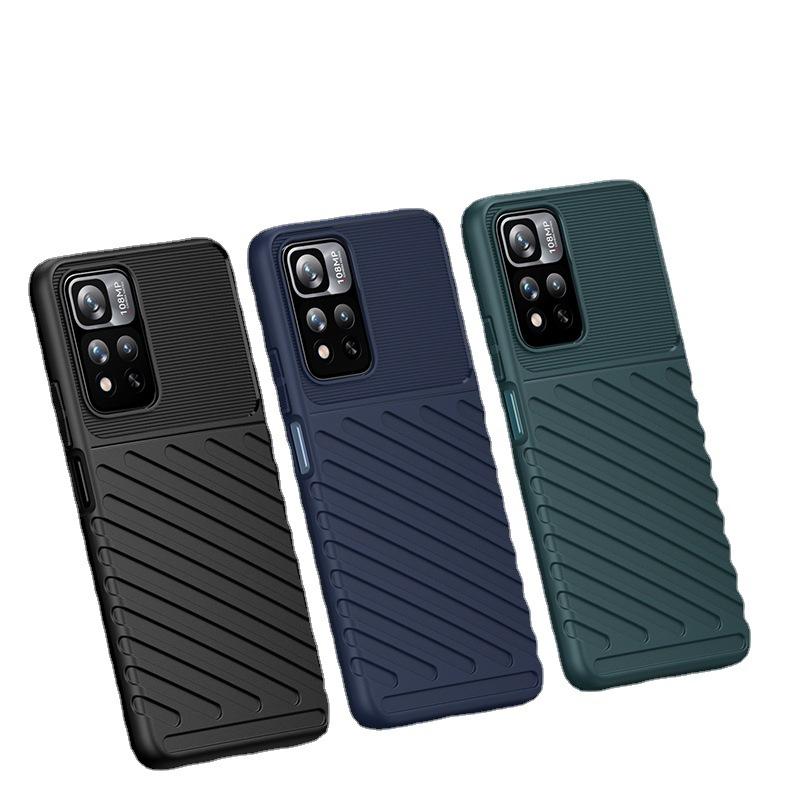 Применимо к чехлу для мобильного телефона Redmi Note11Pro1G/11Pro + 1G PocoX1nfc1G Thunder Silicone