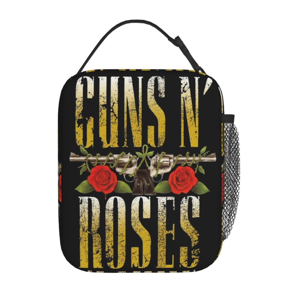 Guns N Roses Банда Ланч-сумка Ретро Ланч-бокс Школьный Портативный Термо-ланч-сумки Графическая Сумка-холодильник