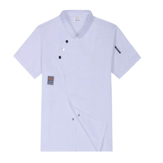 Униформа для общественного питания, шикарная кухонная одежда с короткими рукавами, рубашка официанта, дышащая рубашка унисекс, униформа шеф-повара, кухонная одежда