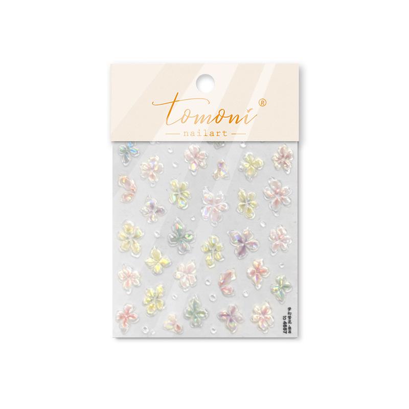 Наклейки для ногтей Tomoni Dreamy Floral Jelly - Горячая японская канцелярия для телефонов и ногтей.