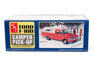 AMT 1963 Ford Styleside Pickup Camper Top в комплекте пластиковая модель AMT1412 1/25 F-100