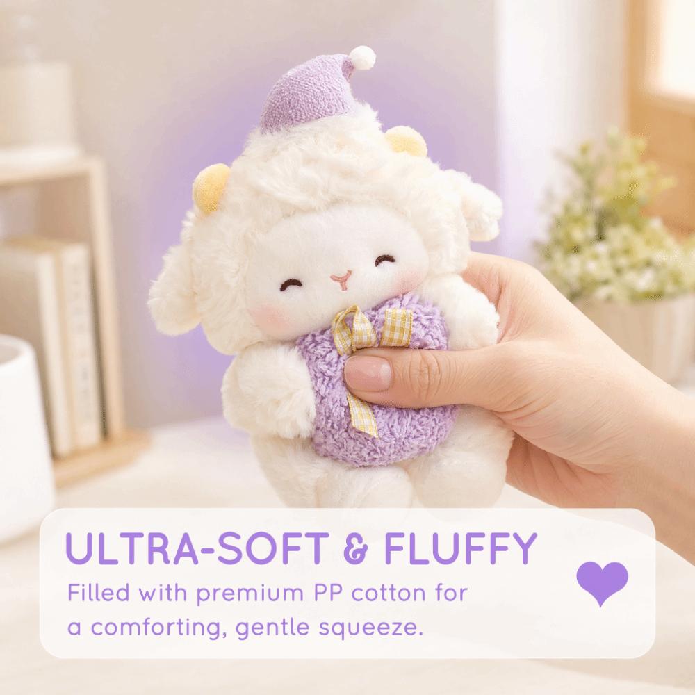 Plush Lamb Doll PP Cotton Lamb Keychain Ornament Sweet Bag Pendant Charm Backpack Hanging Decor