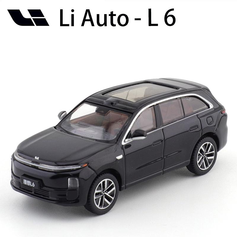 Модель автомобиля Li Auto L6 1/64 Металлическая модель автомобиля Литой металлический автомобиль Игрушки для детей Мальчиков Подарки друзьям Коллекционные украшения