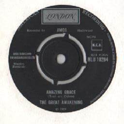 7-дюймовая пластинка ВЕЛИКОЕ ПРОБУЖДЕНИЕ - Amazing Grace HLU10284 London Records, 1969 Великобритания Рок Б/у