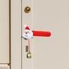1/4 PCS Cartoon Room Christmas Decoration Cloth Protective Cover Door Handle Gloves Festival Santa Claus Bell Gift