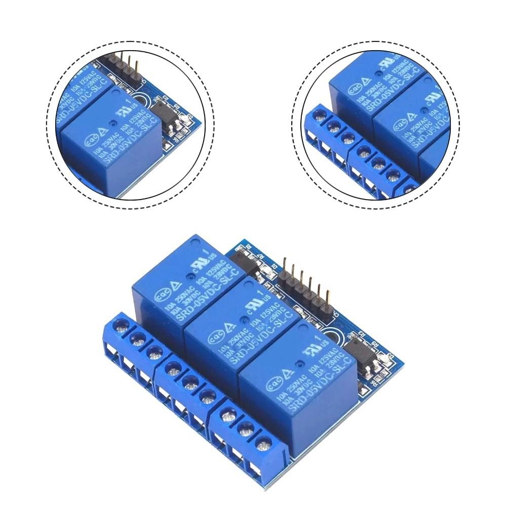 3-канальный релейный модуль DC 5V с оптопарой для проектов с микроконтроллерами Arduino Компактный 63 мм x 42 мм x 18 мм
