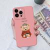 Чехол для Apple iPhone X XS XR SE 14 13 12 11 8 7 6 Pro Max Mini задние крышки милый медведь мультфильм ударопрочный жидкий силиконовый чехол для телефона для пары iPhone
