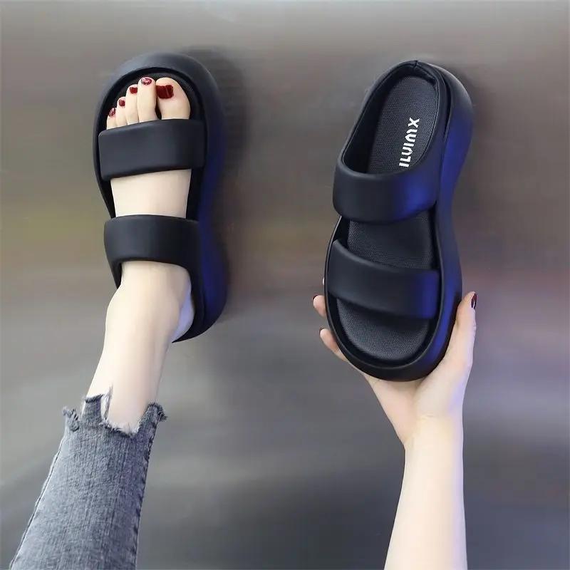 Woman Slippers Platform Slides Thick Sandals New Fashion Shoes for Women Natural Skin On Promotion Style Designer Luxury Casual