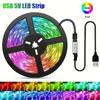 Светодиодная USB-лента 5050 RGB, самоклеящаяся, низковольтная 5 В, идеально подходит для подсветки задней панели телевизора