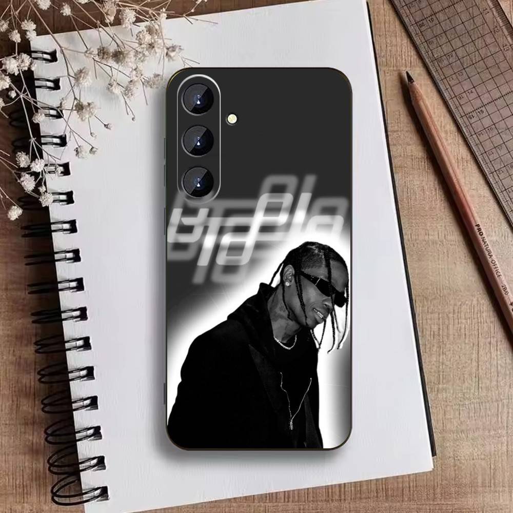 Чехол для телефона Travis Scott для Samsung Galaxy A73, A21s, A22, A31, A52, A53, A71, A41 Мягкий черный корпус