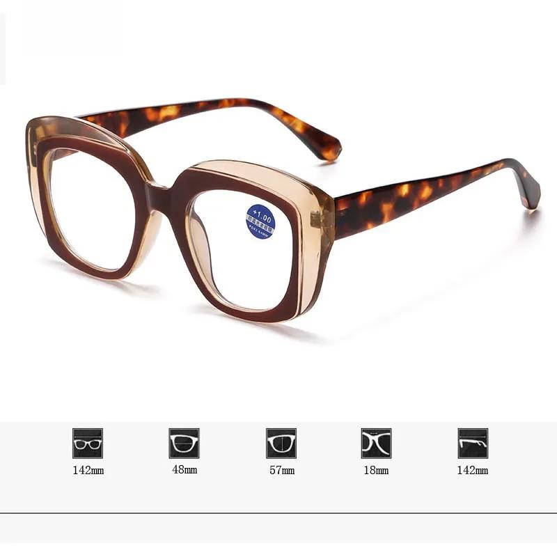 Новые очки для чтения с большой оправой, высокой четкости и защитой от синего света, удобные и универсальные очки для чтения как для мужчин, так и для женщин