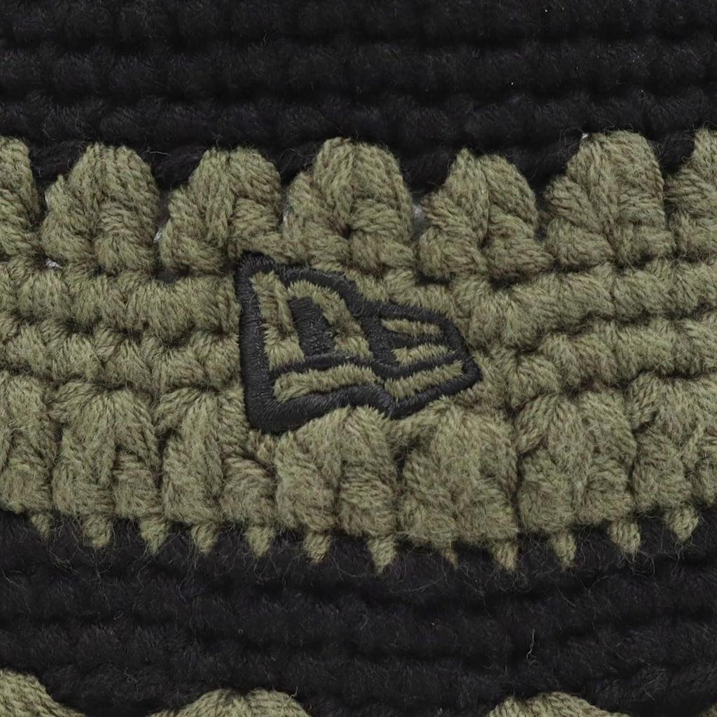 New Era Вязаный свитер Explorer Sailor Brim 15136930 NER37C1614 Черно-оливковая вязаная крючком шляпа-ведро