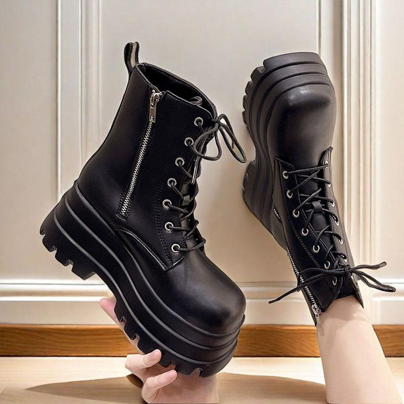 Комикс шоу обувь на платформе косплей двухмерные мужские и женские ботинки Мартина косплеер универсальные высокие ботинки черные кожаные ботинки