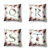Полиэстеровая наволочка Американский Ретро Цветок Растение 26 Английских Букв Наволочка для Подушки Автомобильная Наволочка