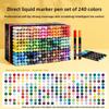TouchColor 192/240/320 Цветов Прямые Жидкие Акриловые Маркеры Моющиеся Мягкий Наконечник Канцелярские Товары PK Languo Guangna Художественные Школьные Принадлежности