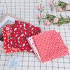 5 шт./компл. DIY Handcraft Хлопковая Ткань для Рукоделия Мягкая Швейная Лоскутная Ткань С Набивным Рисунком Набор 50x50 см Красный