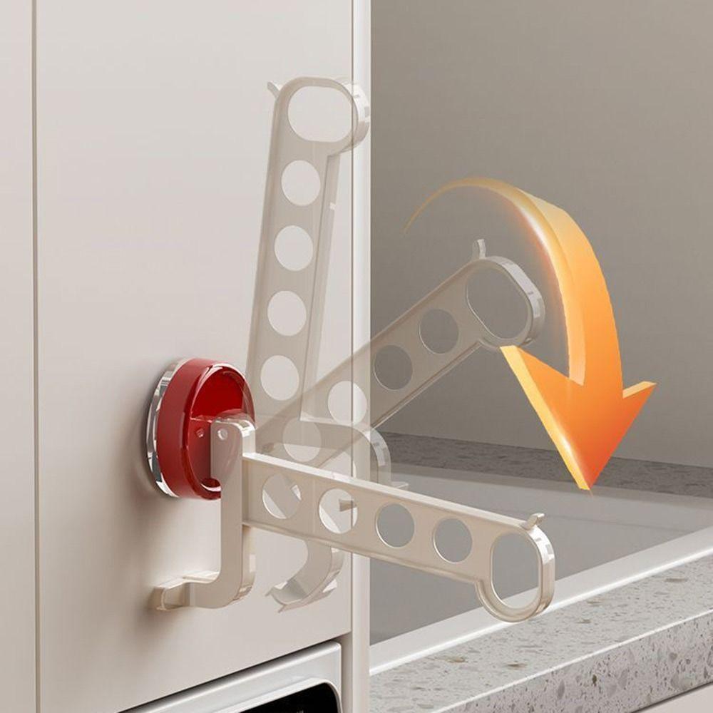 Retractable Balcony Drying Rack Dopamine Storage Organizer Suction cup Clothes Hanger for Balcony