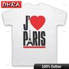 JADORE PARIS Я ЛЮБЛЮ СЛОГАН ФРАНЦУЗСКИЙ ГОРОД ЭЙФЕЛЕВА БАШНЯ УнисексS ЖенскийS ФУТБОЛКА Мужская для Путешествий С коротким рукавом Модная Крутая Хлопок