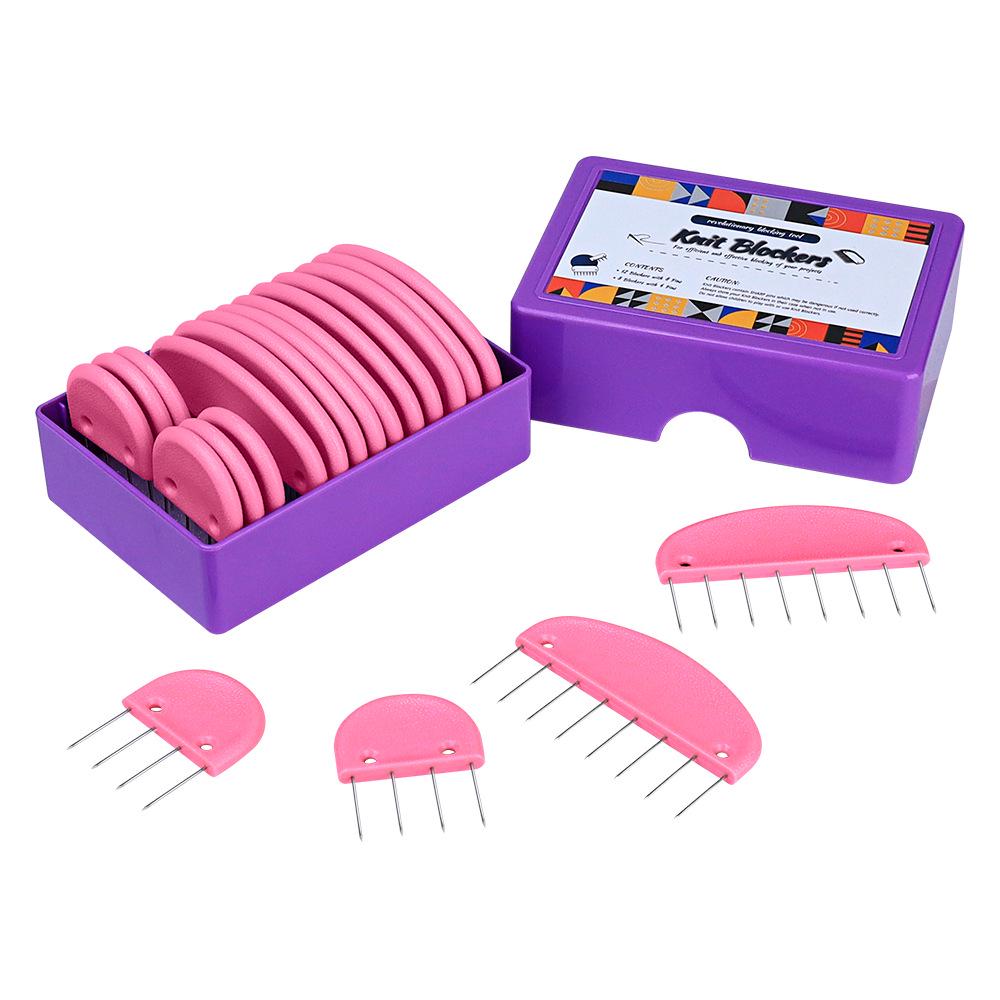 Лавандово-пурпурные вязальные булавки для придания формы шали и шарфу своими руками