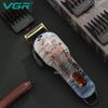 LED Digital Display Super High Power Long Battery Life Electric Hair Clipper Rechargeable Hair Clipper Oil Head Retro Metal Electric Hair Clipper