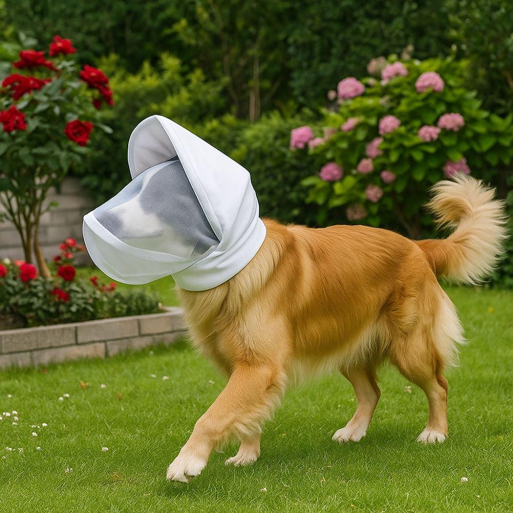 Ear Shield Dog Headgear Breathable Mesh Pet Head Cover Pet Supplies Dog Anti-Bite Hiking