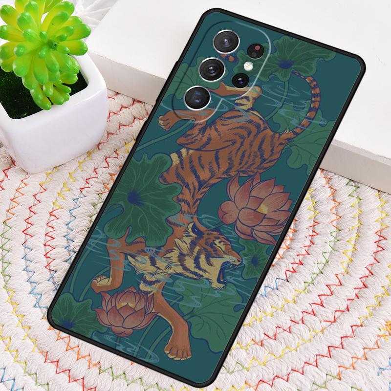 Японский Тигр Мягкий Силиконовый Чехол Для Телефона Для Samsung Galaxy note 10 pro S26 S25 S24 S23 S22 S21 Plus S25Ultra Capa Чехол