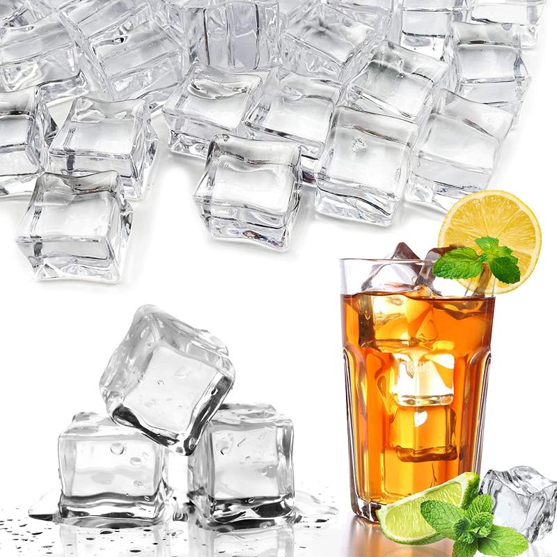 Fake Ice, Clear Fake Ice Cubes Acrylic, Acrylic Decorative Ice Cubes for Photography Accessories Props Decoration Vase Fillers