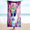 1PC Custom Name Rainbow Kitten Dreamscape Beach Towel Highly Absorbent And Sand-Resistant Towel for Swimming, Pool, Yoga, And Travel Lightweight