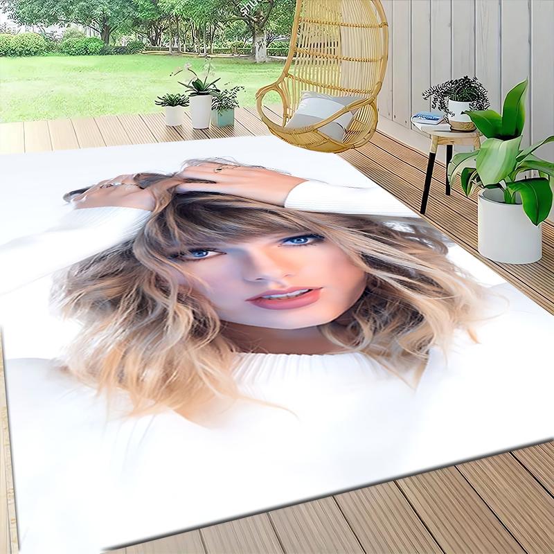 Taylor Swift'S Hair Style Carpet Rug Soft Washable Antislip Home Living Room Sofa Mats Personalized Christmas Rug